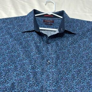 Denim & Flower button down shirt, 100% cotton SLIMFIT